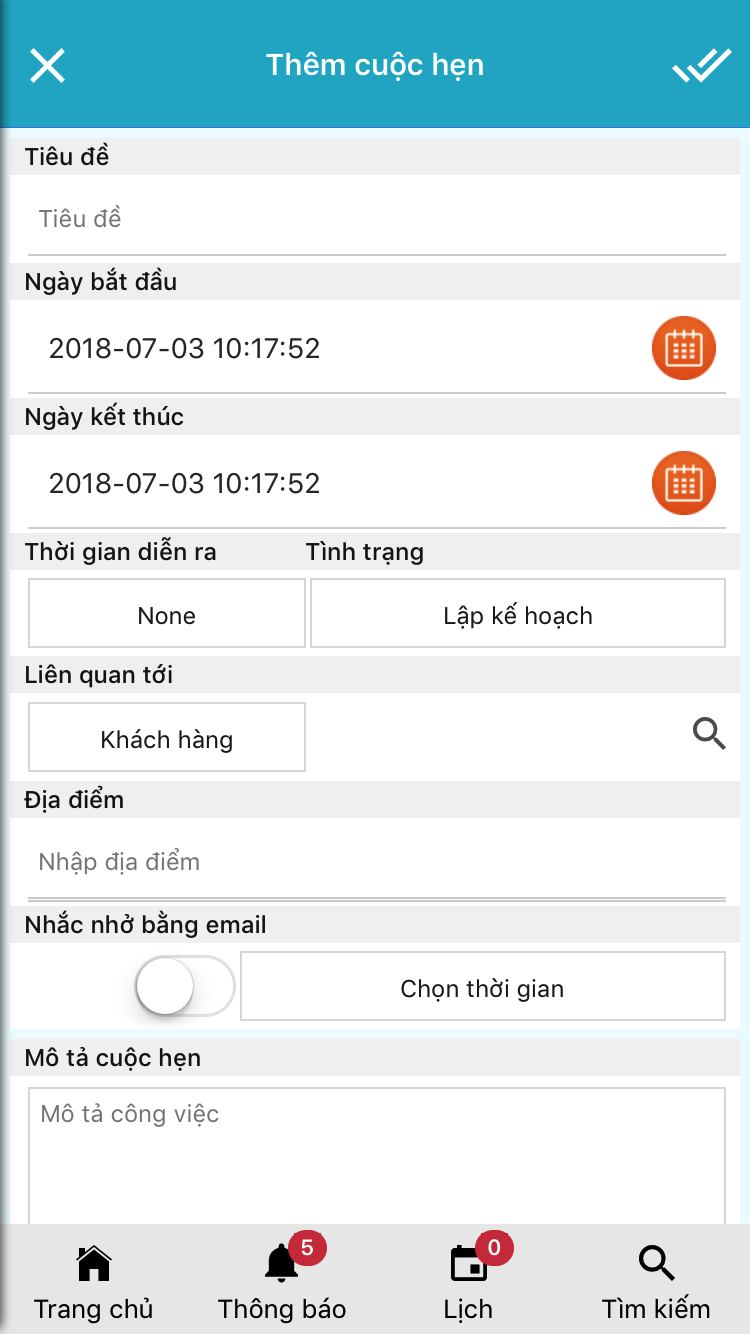 màn hình tạo công việc 2