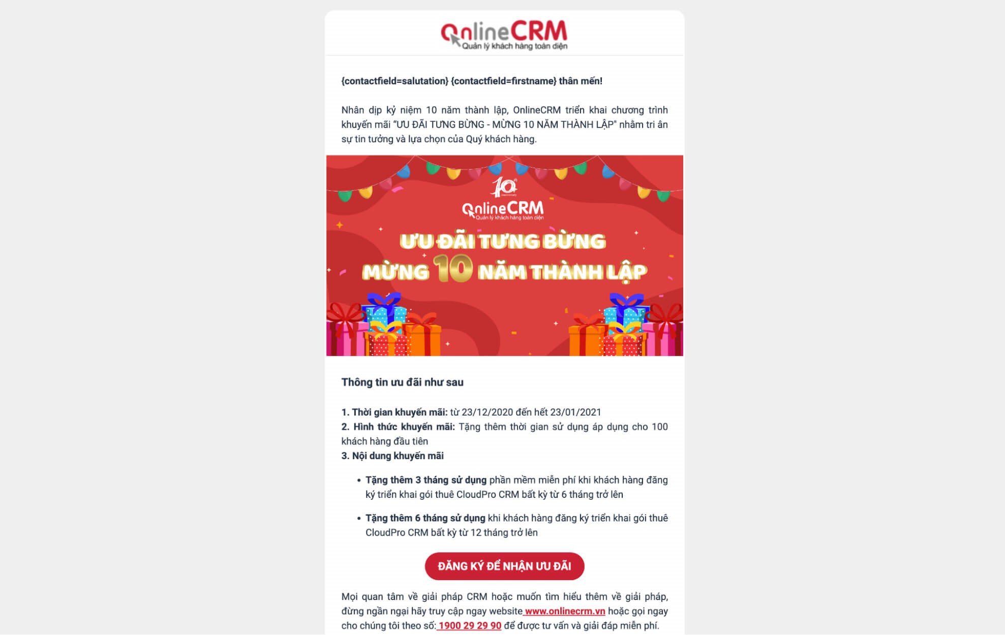 Email quảng cáo và bán hàng (Promotional / Sales Email)