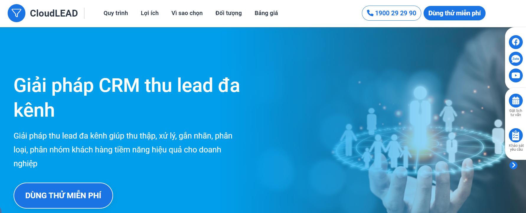 CloudLEAD - Giải pháp CRM thu lead đa kênh