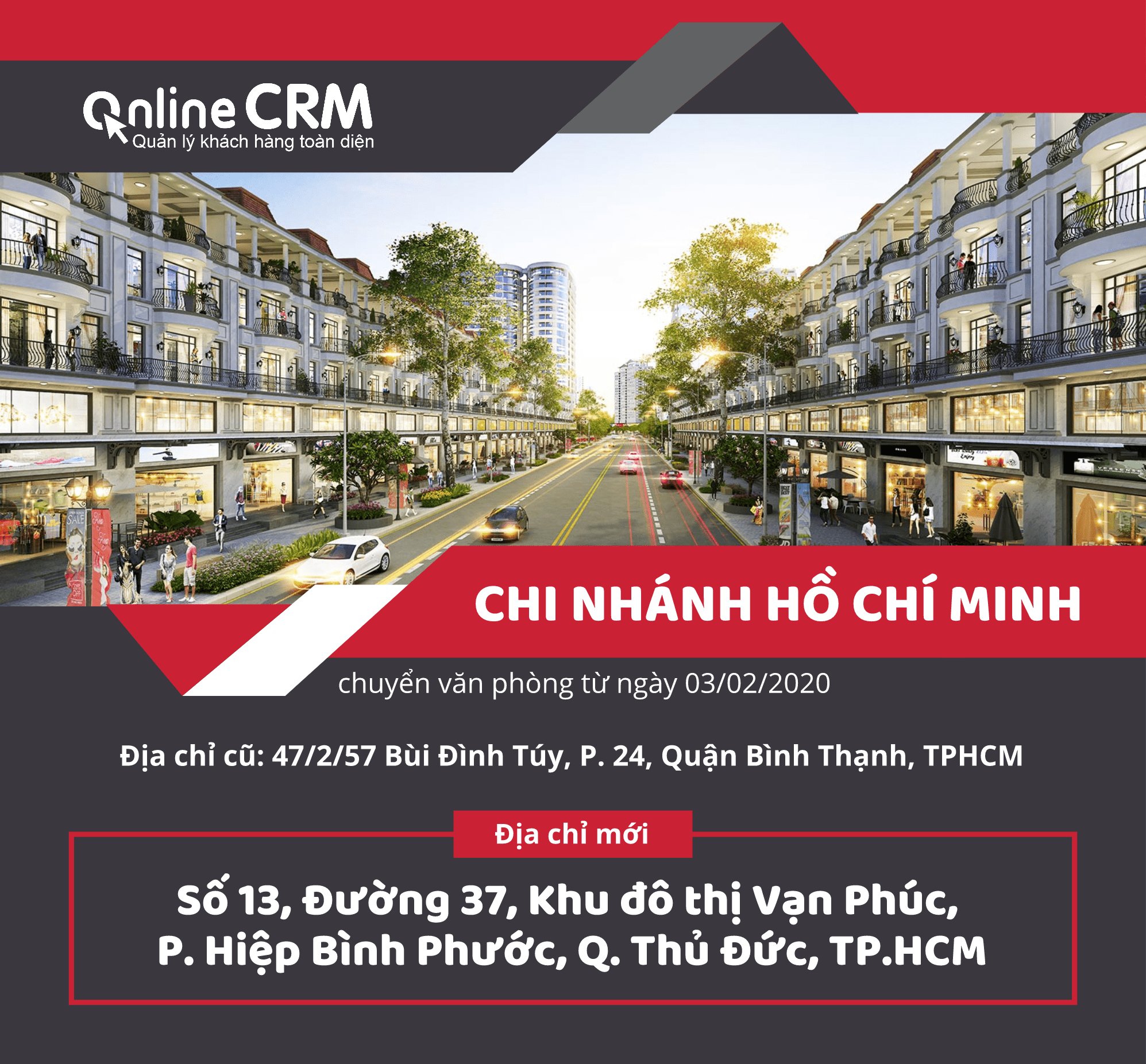 thông báo chuyển văn phòng Thành phố Hồ Chí Minh